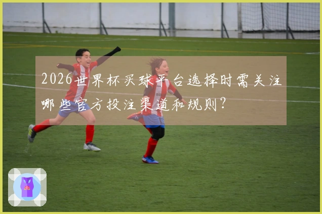 2026世界杯买球平台选择时需关注哪些官方投注渠道和规则？